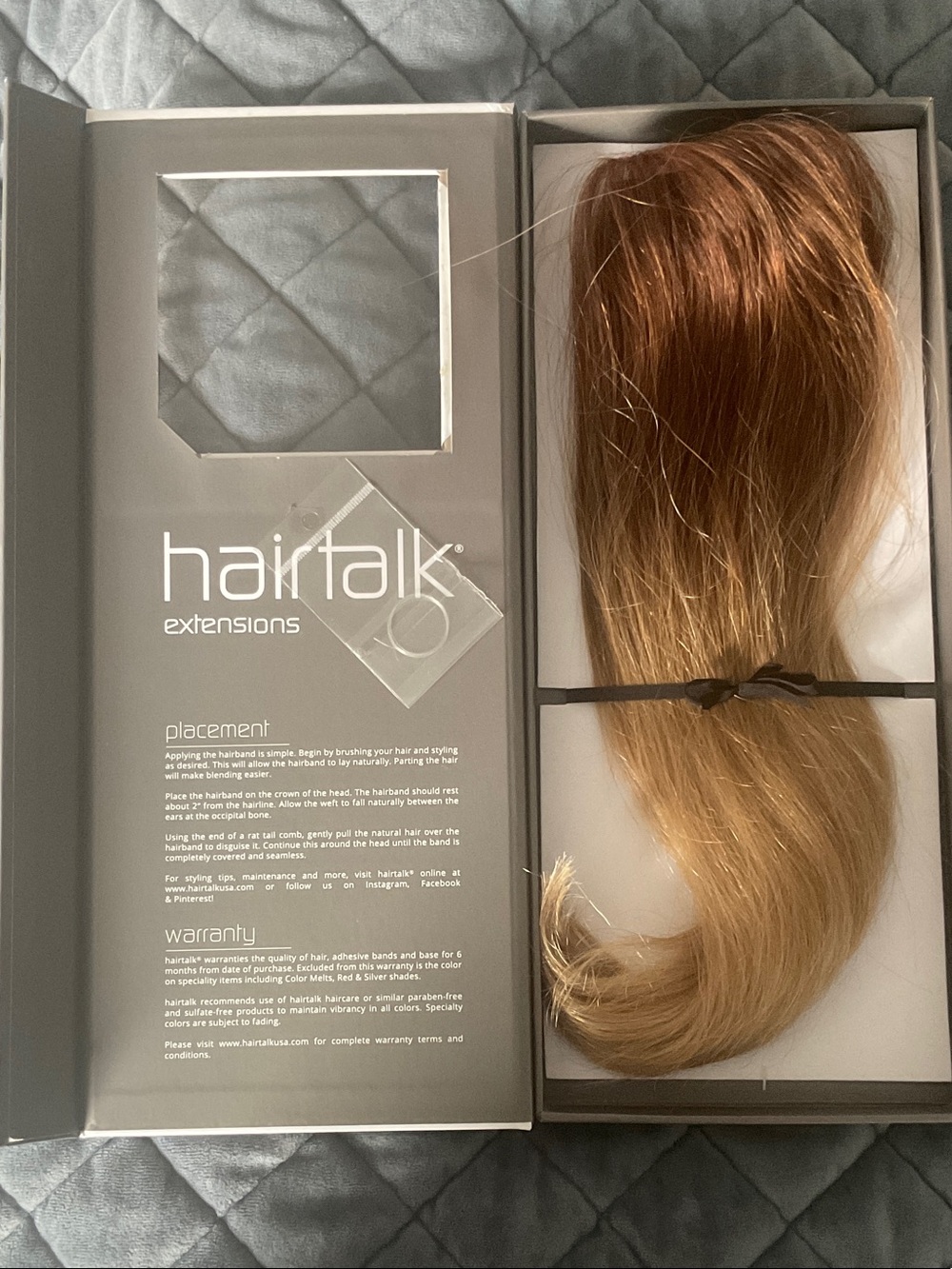 Balayage Long 16” Hairtalk Hairband Extensions Halo Balayage - Hair Talk Golden